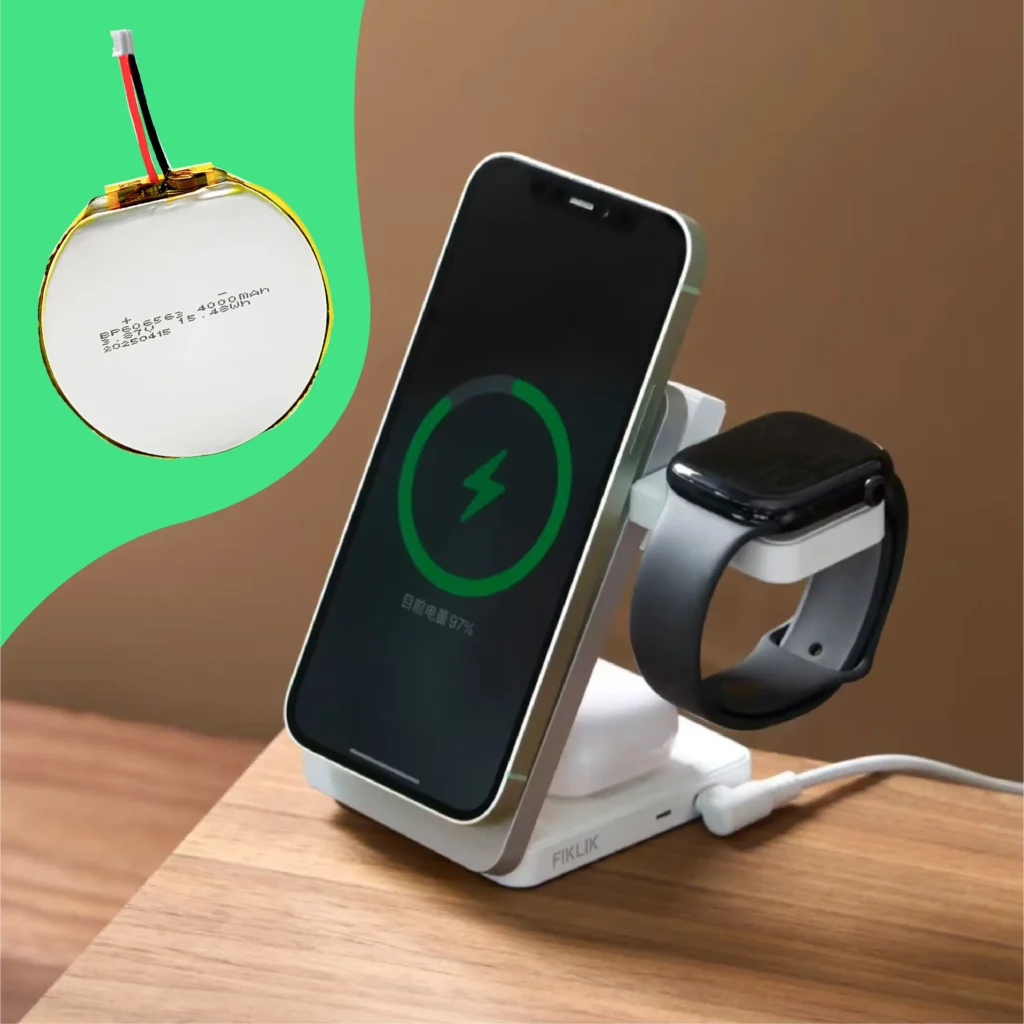BP606563 round battery for wireless charger