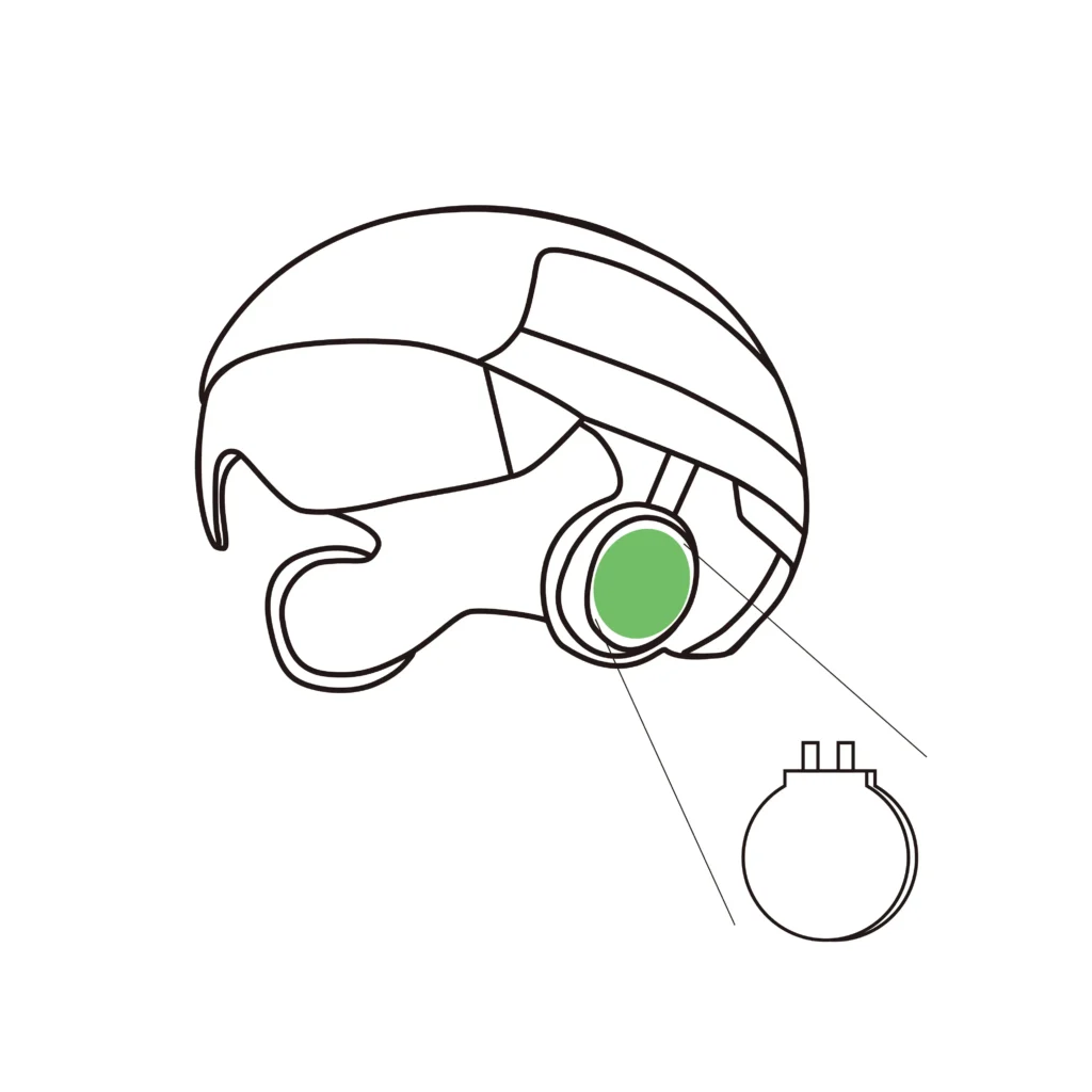 round battery for smart helmets
