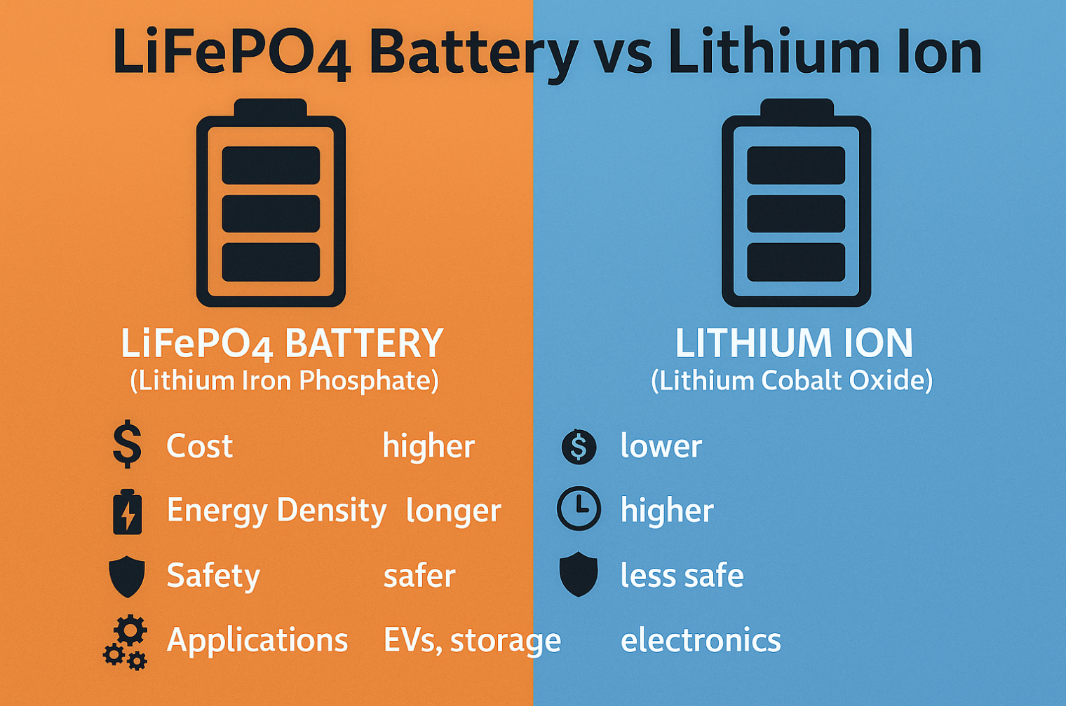 LIFePO4 Battery vs Lithium Ion