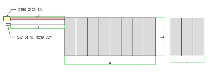8S3P 21700 battery pack dimension