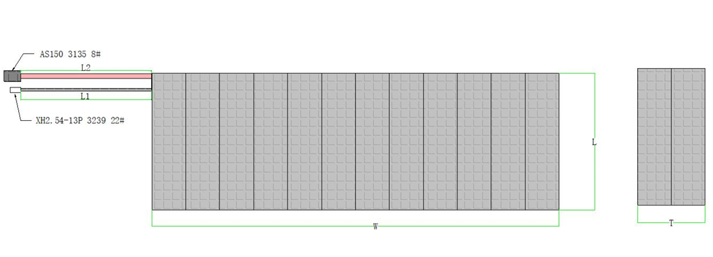 26105 12s2p battery pack dimension