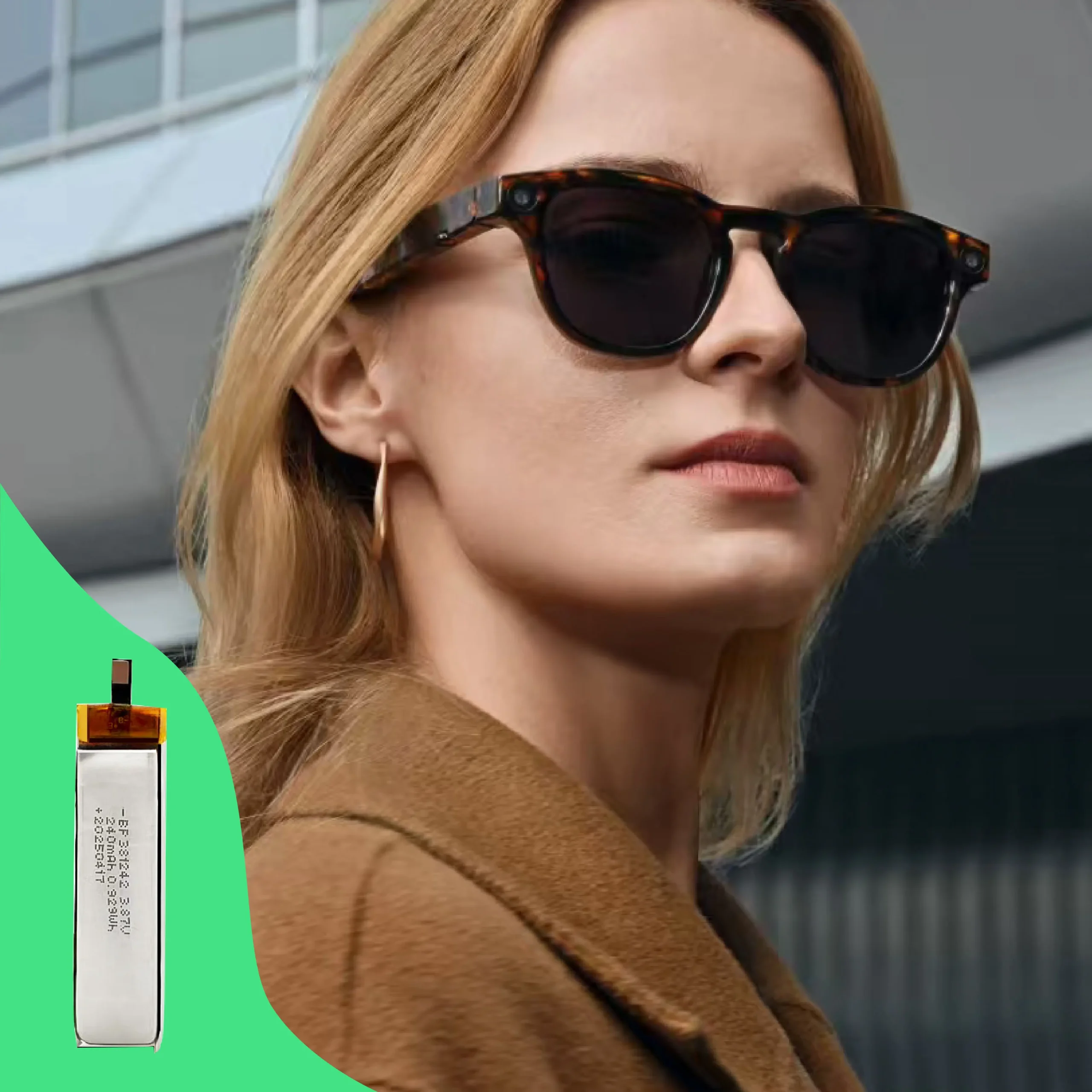 smart glasses battery application