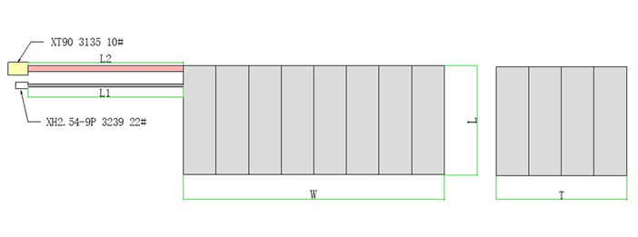 8S4P 21700 battery pack dimension
