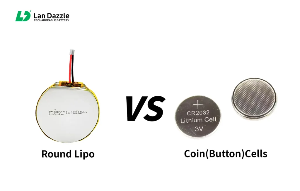 Round Lipo VS Coin(Button)Cells 