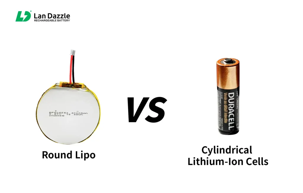 Round LiPo vs. Cylindrical Lithium-Ion Cells