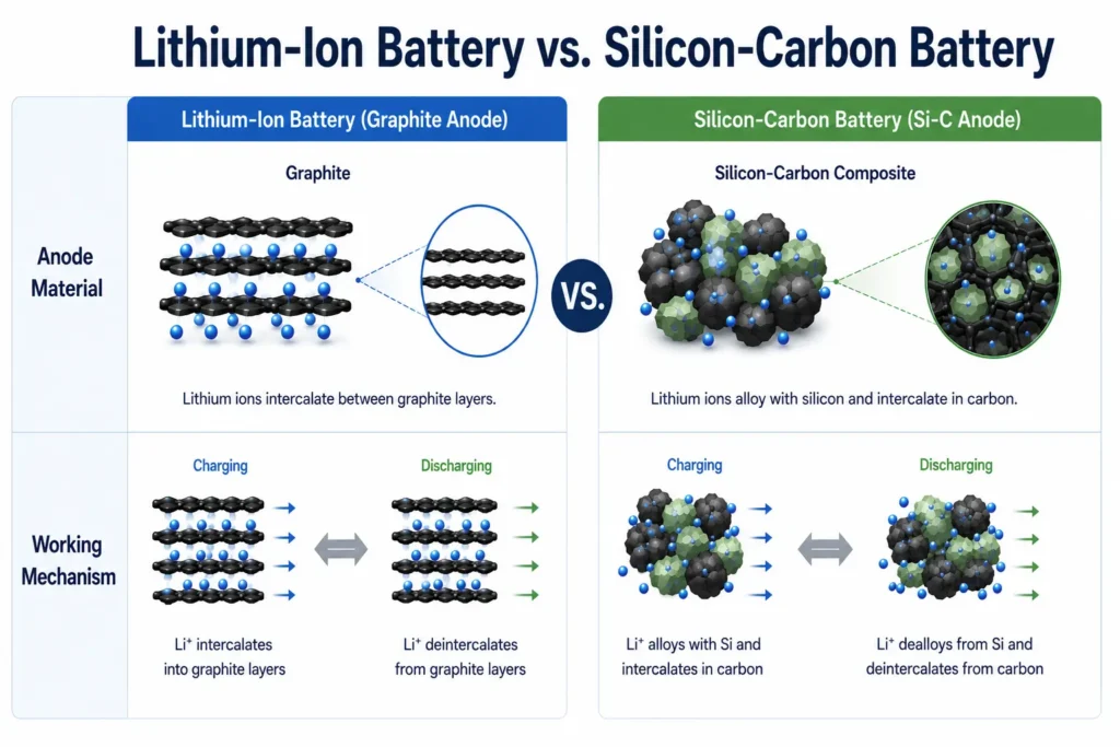 Silicon Carbon Battery vs Lithium ion: Which Is Better for Smartphones? 1 Silicon Carbon Battery vs Lithium ion: Which Is Better for Smartphones? - LanDazzle Custom Lithium Battery
