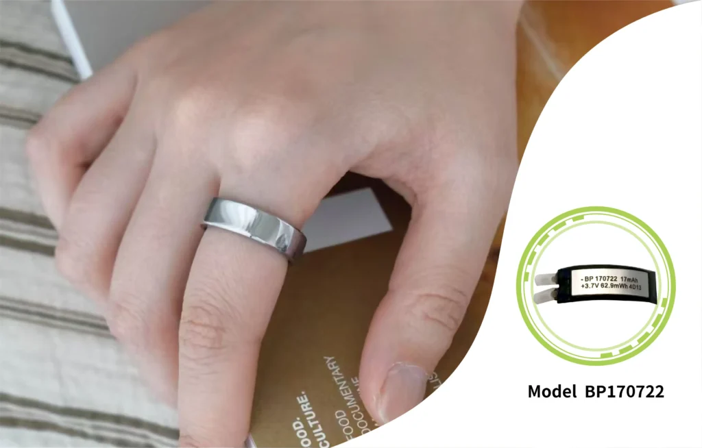 smart ring curved lipo battery