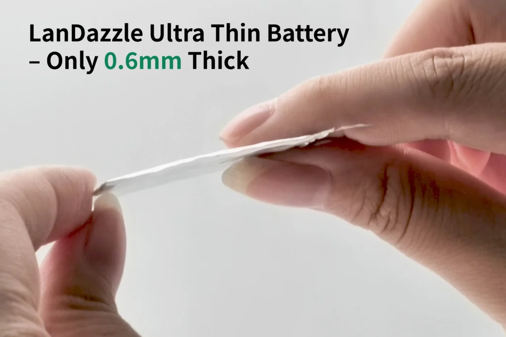 thin battery for a small gadget
