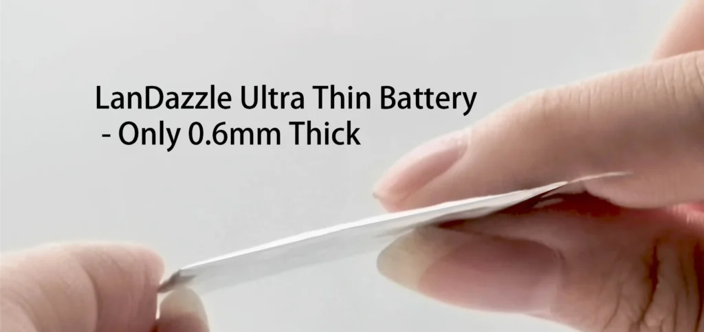 thin battery for a small gadget