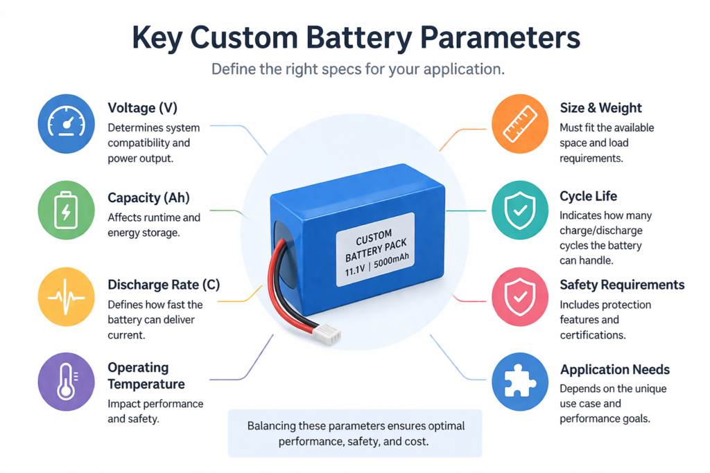 Key Custom Battery Parameters 1 key custom battery parameters