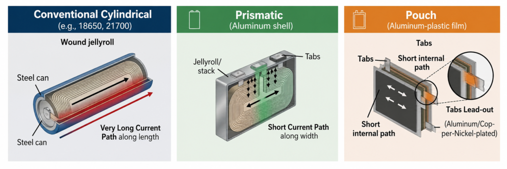 Battery Internal Resistance: Prismatic vs. Pouch vs. Cylindrical 1 Battery Internal Resistance Prismatic vs Pouch vs Cylindrical
