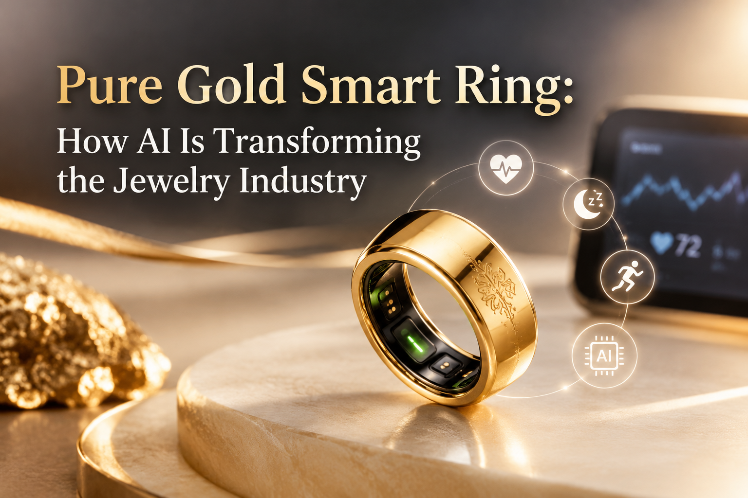 pure gold smart ring