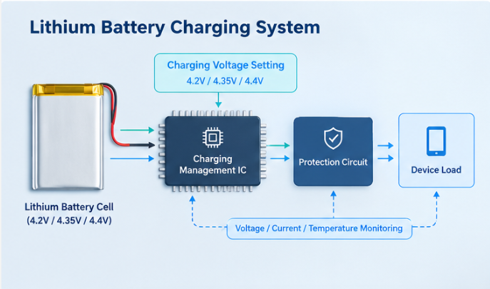 4.2V vs. 4.35V vs. 4.4V Lithium Battery: What Changes? 2 lithium battery charging system